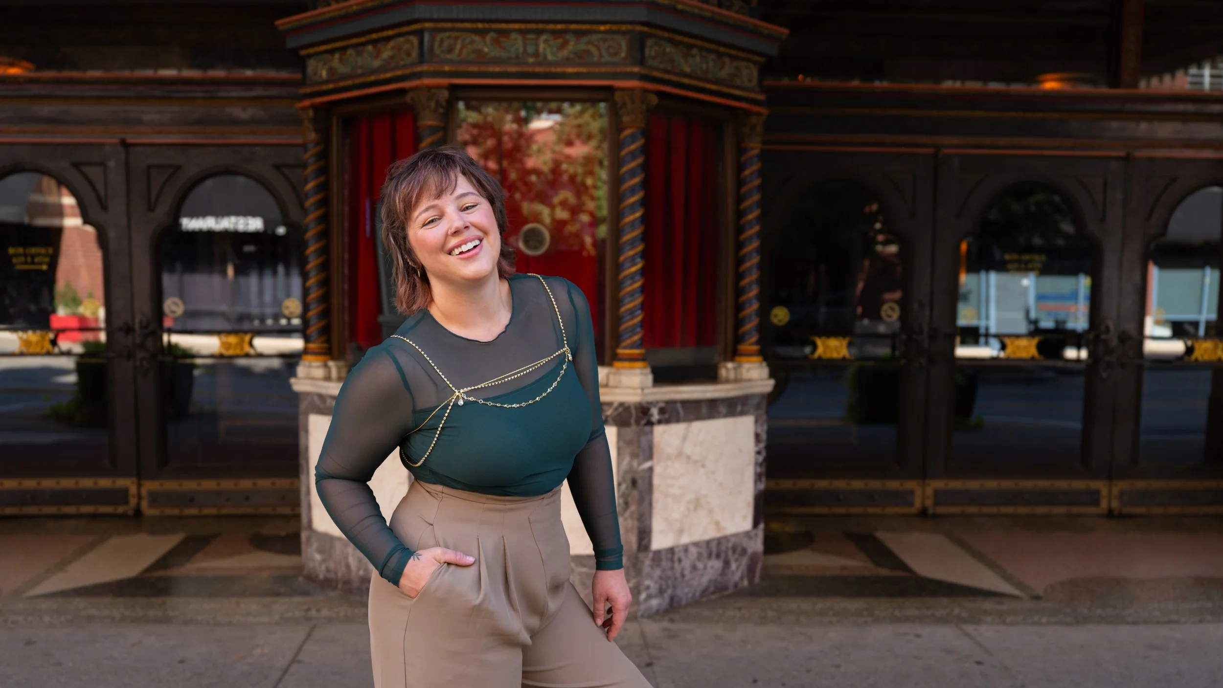 Kristyna Zaharek Personal Brand Photoshoot Louisville Palace by Jama Finney Photography