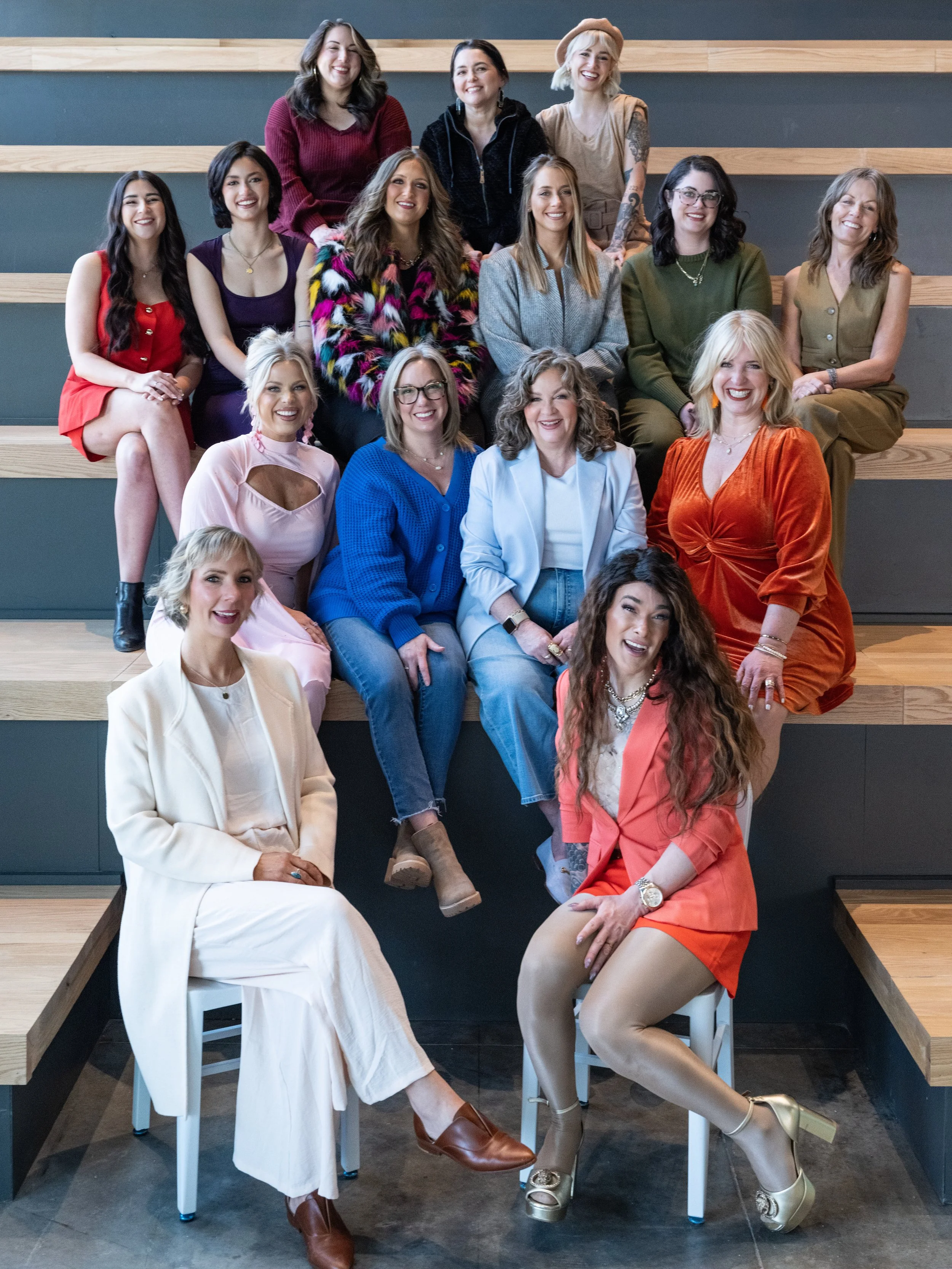 Color-forward branding image of The Beauty Patrol showcasing artistry and creative collaboration in Louisville.