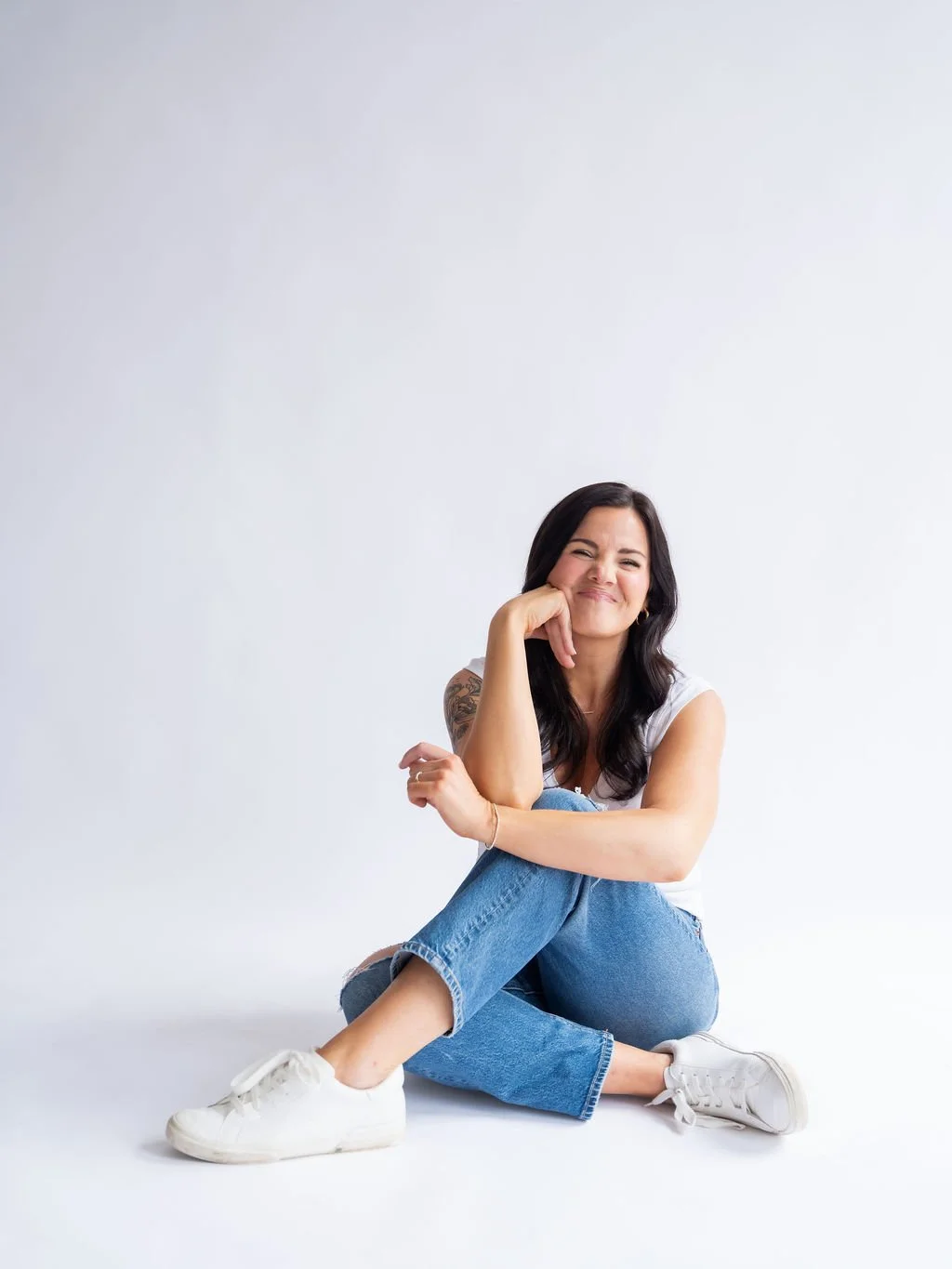 Katie Rollins So Good Designs woman white shirt by Jama Finney Photography