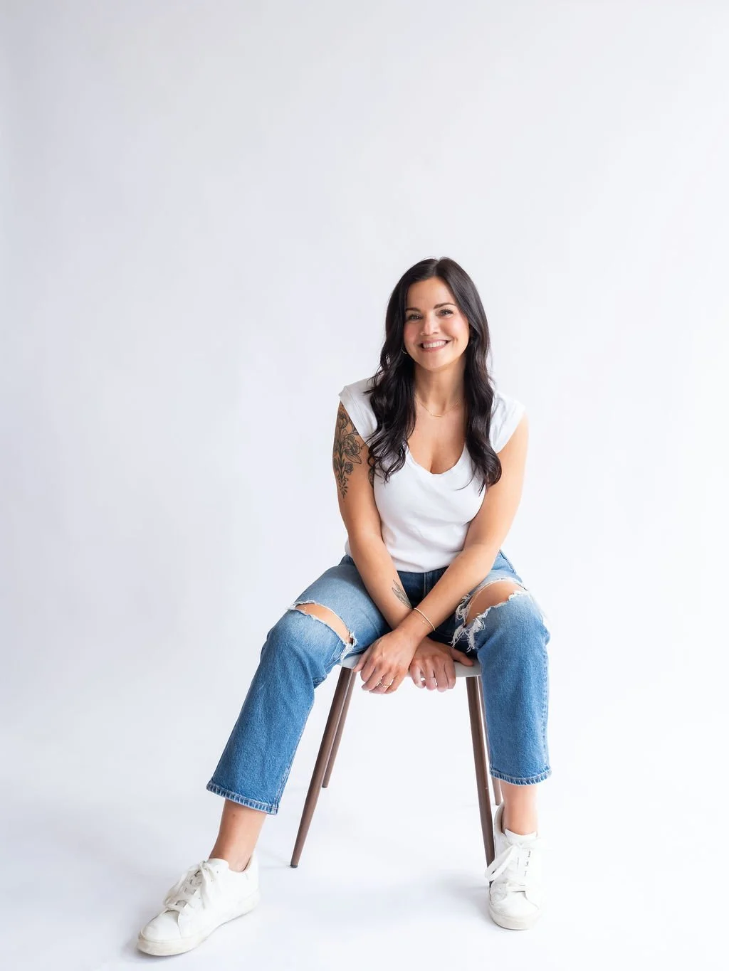 Katie Rollins So Good Designs woman white shirt by Jama Finney Photography