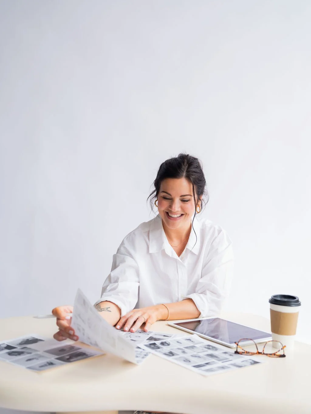 Katie Rollins So Good Designs woman white shirt by Jama Finney Photography