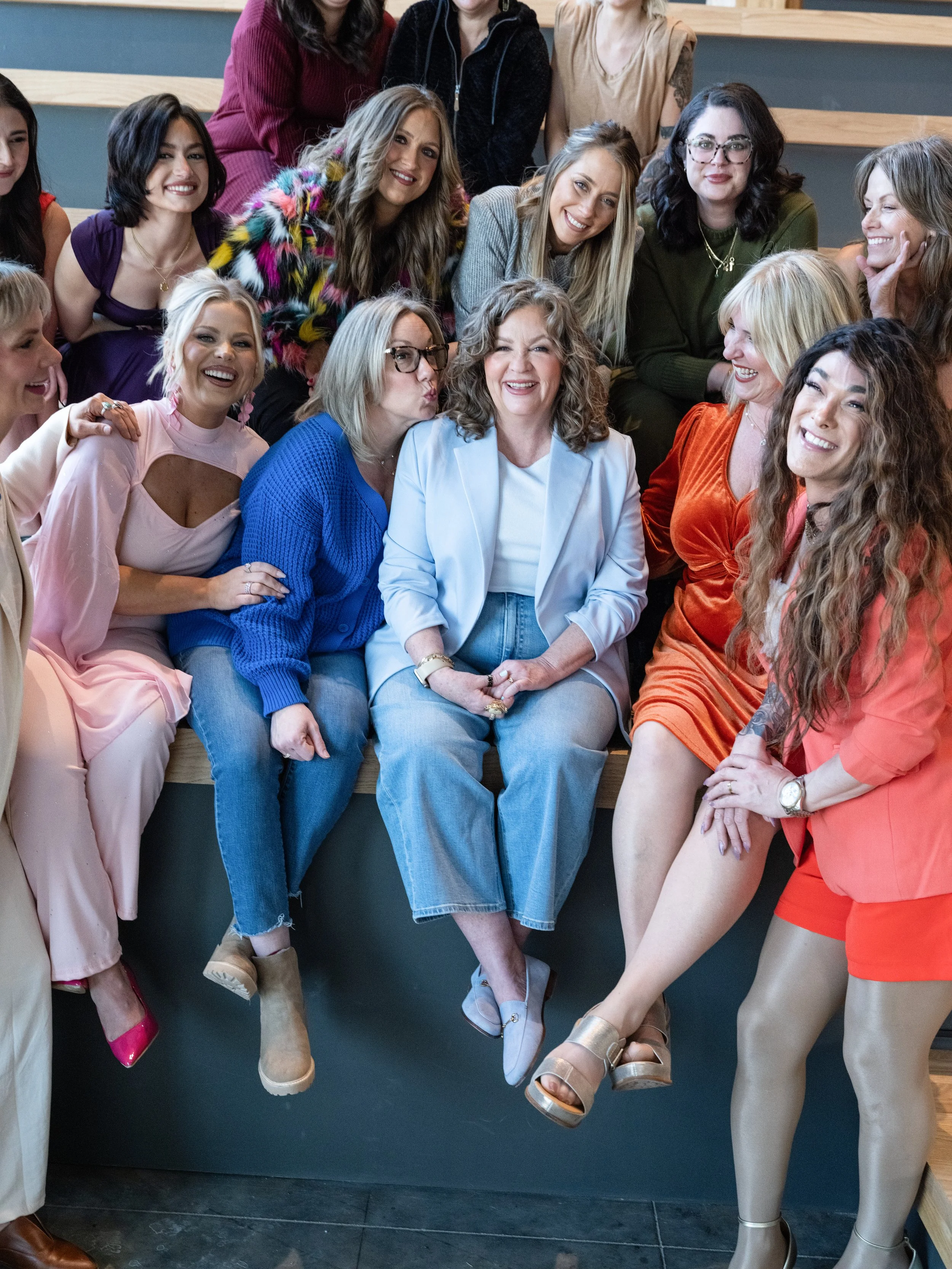 Color-forward branding image of The Beauty Patrol showcasing artistry and creative collaboration in Louisville.