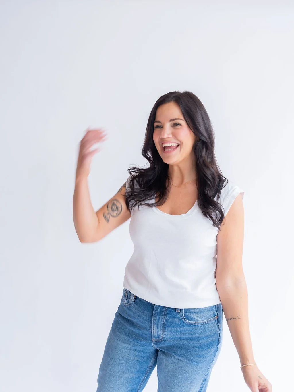 Katie Rollins So Good Designs woman white shirt by Jama Finney Photography