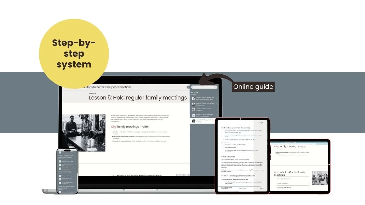 5 Steps to better family conversations blueprint offer
