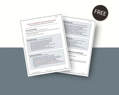 Quick contribution ideas card