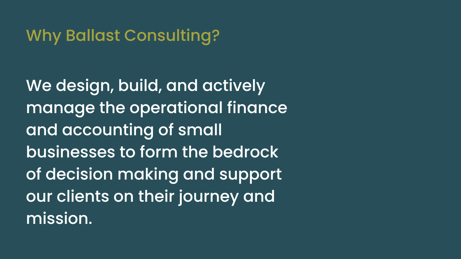 Ballast Consulting Group Finance & Accounting for Small Businesses