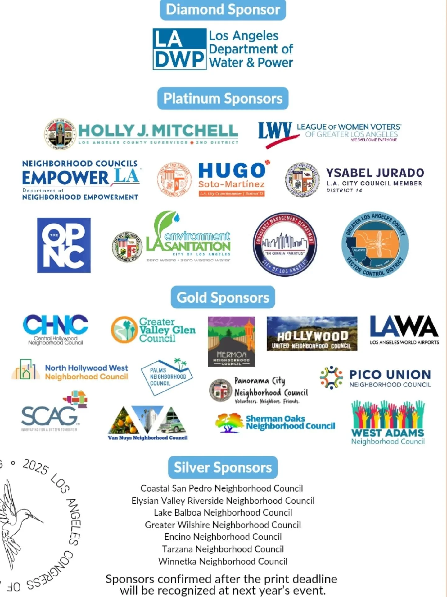 🌟 Thank You to Our 2025 Congress of Neighborhoods Sponsors!

This year&rsquo;s Congress would not have been possible without the incredible support of our sponsors. Your partnership helped bring together leaders, neighbors, and advocates from across