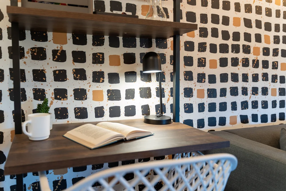 A reading nook in the Storyteller suite
