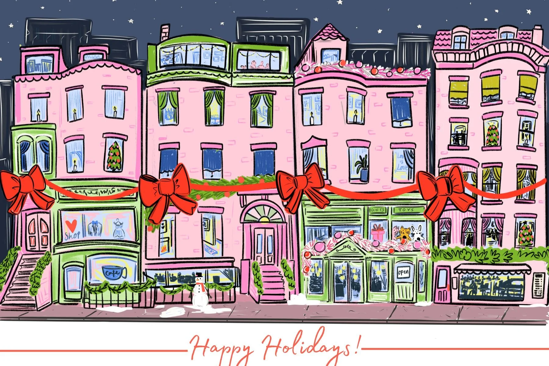 Holiday Stroll Greeting Cards