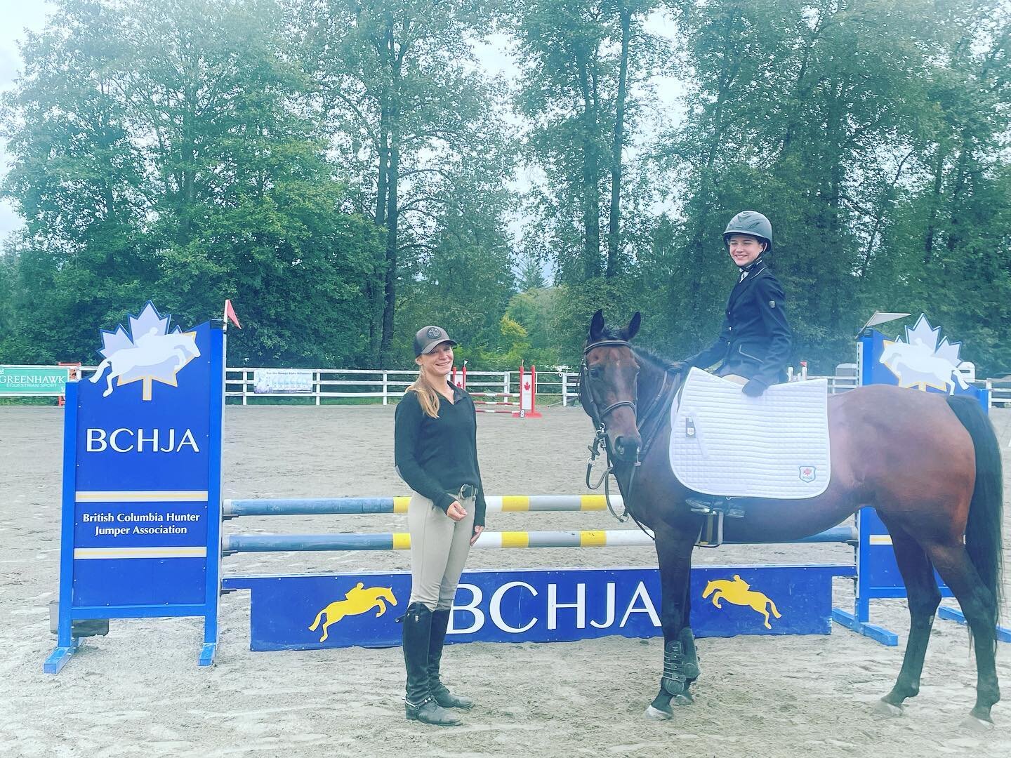 Congrats to Elliote McMinn for winning the BCHJA Ride of the Day at MREC this weekend! Great ride! (Pictured with trainer, Sandra Harezga and the lovely Coco!)