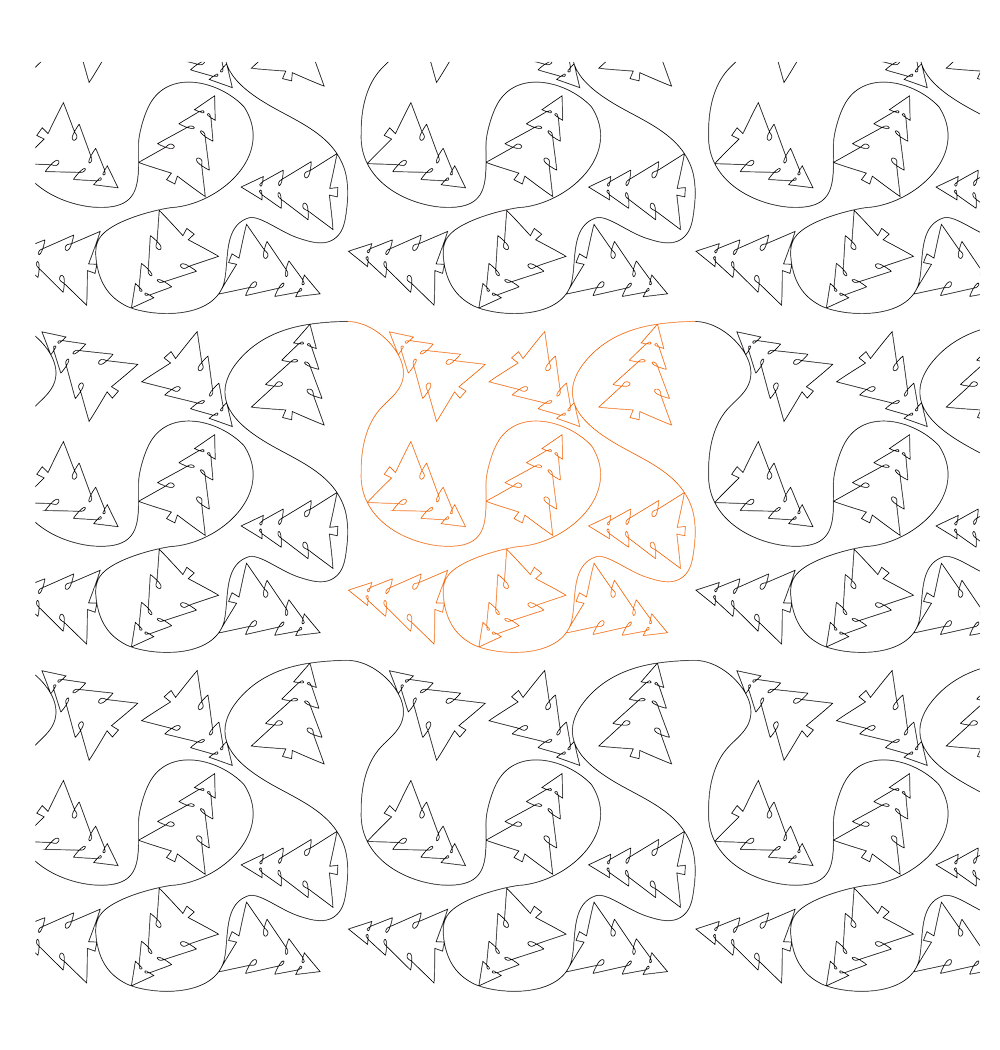 Douglas Pine - Edge to Edge Digital Quilting Pattern — A Bit Orange