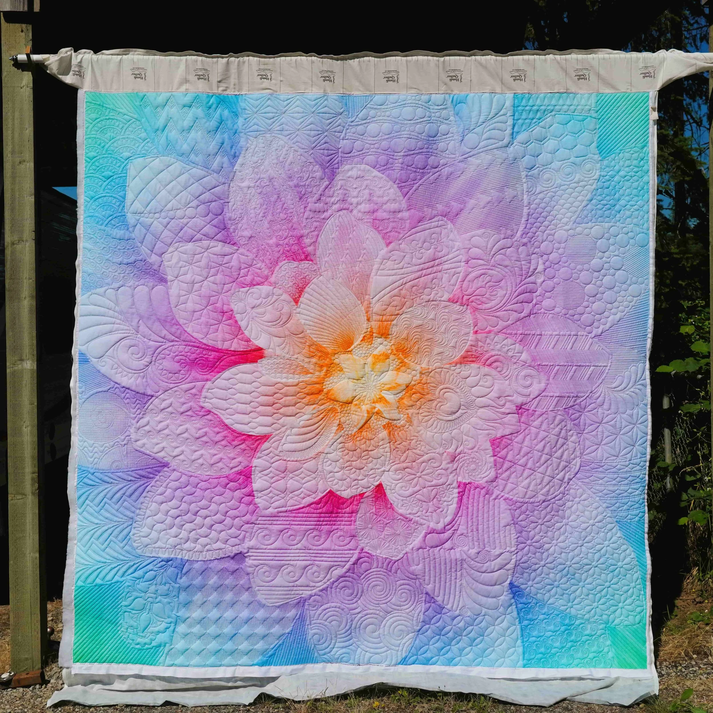 Dream Bigger digital Quilting design for hoffman's dream bigger panel