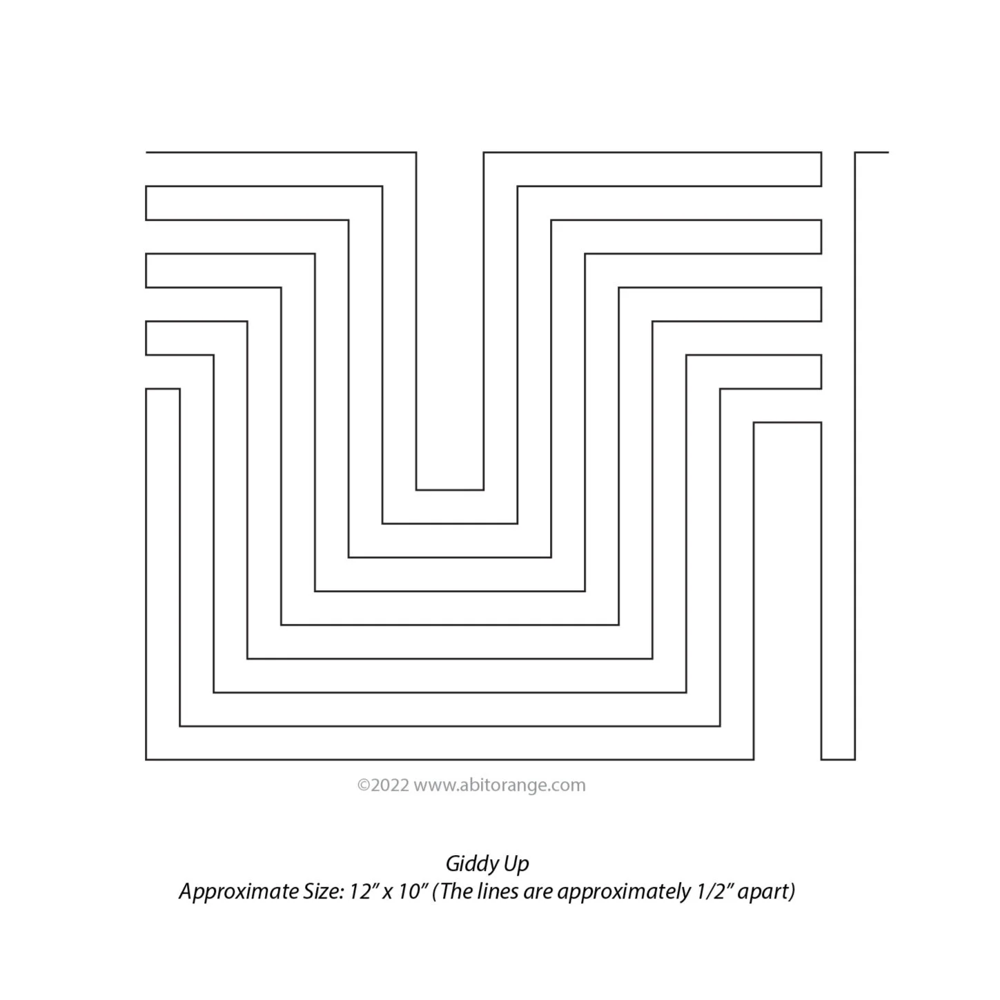 Giddy E2E Matchstick/Piano Keys digital quilt pattern for longarm