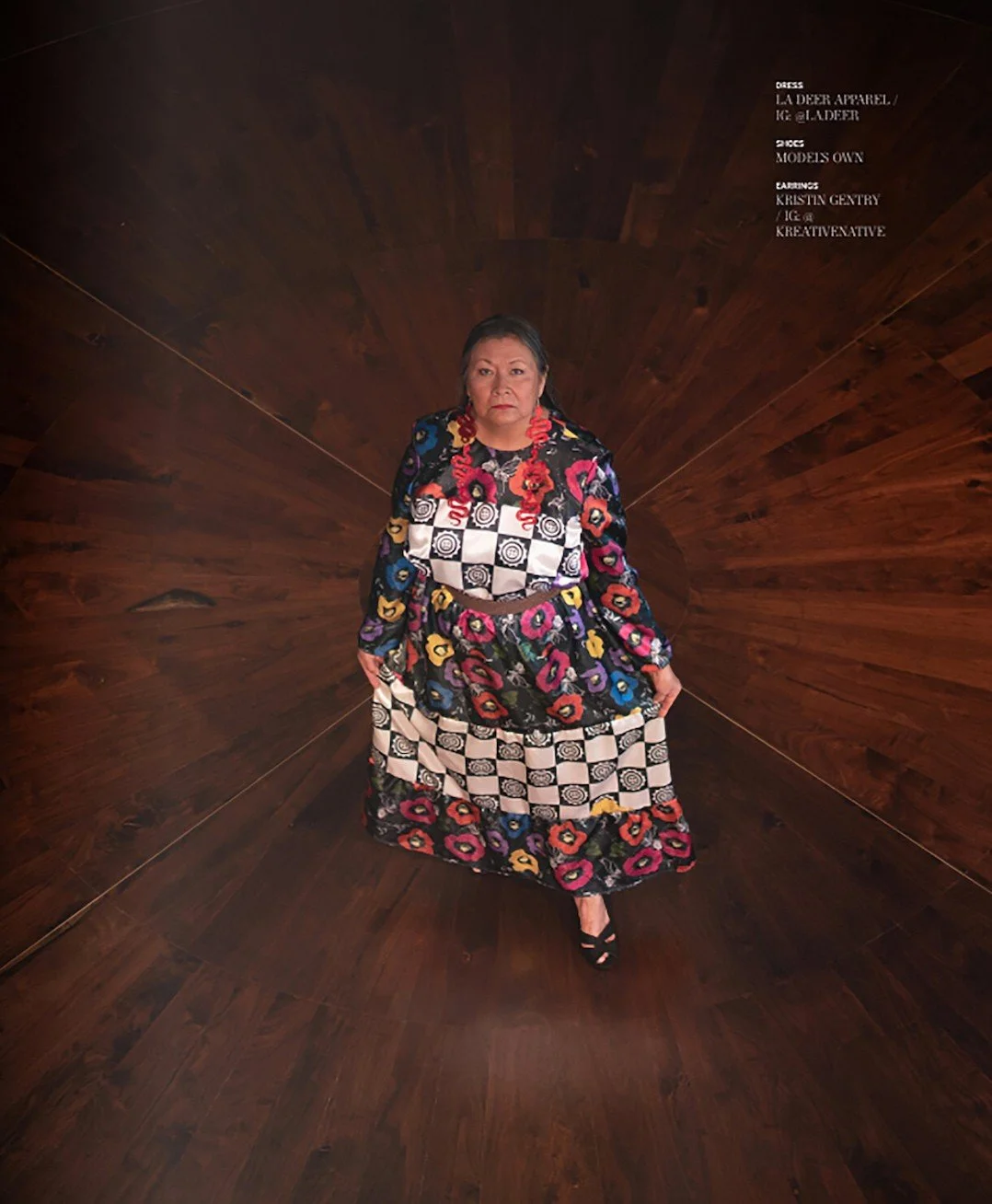 DelRayne Roy wears our one-of-a-kind zero waste maxidress for @nativemaxmag's Oklahoma Style spread ☀️⁠☀️⁠
⠀⁠
Photo: @dvisuals918⁠
.⁠
.⁠
.⁠
#nativeapplique #mvskoke #oklahoma #buynative #muscogee #indigenous #shopsmall #indigenousfashion #indigenousa