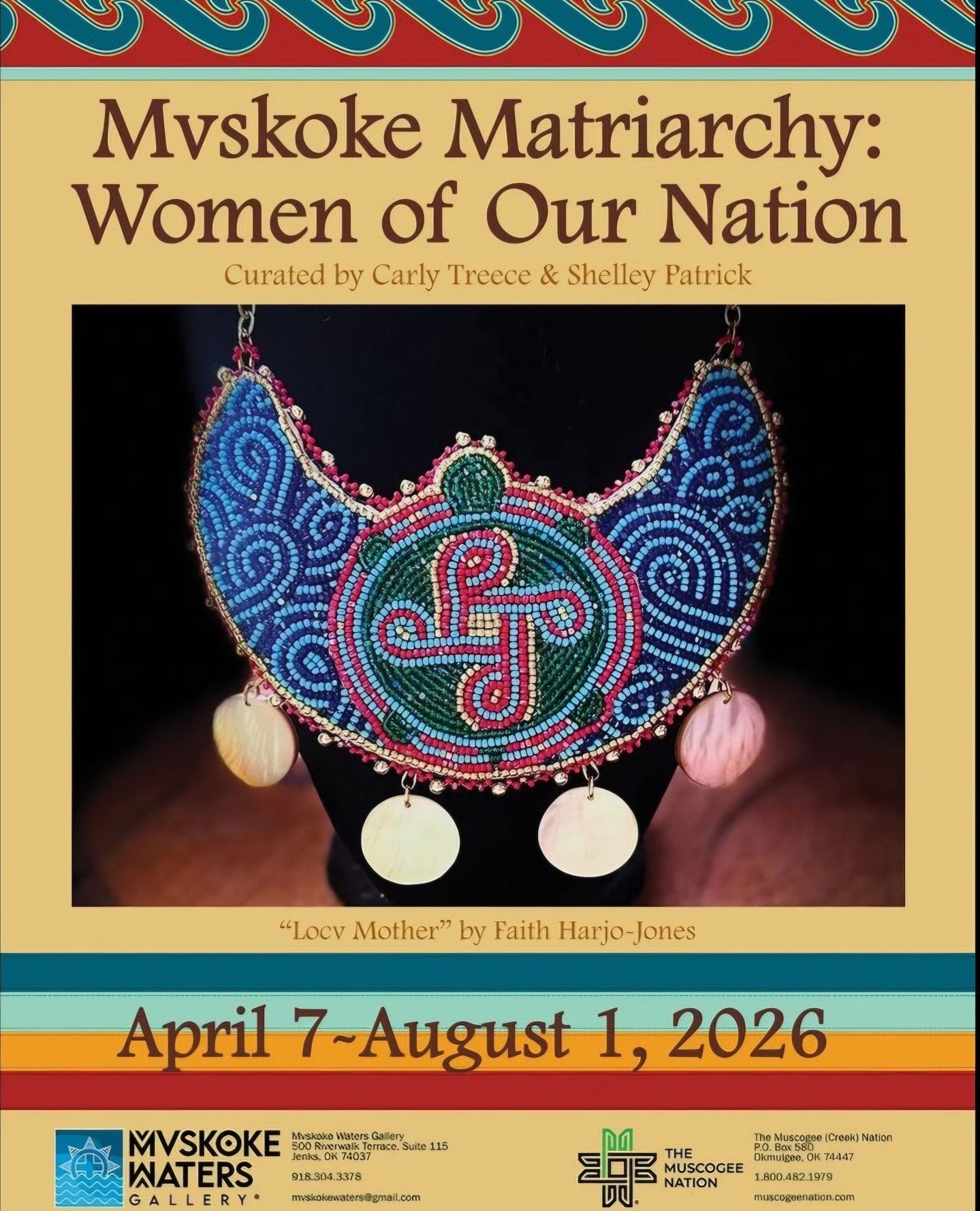 Joing L A Deer Apparel at the Mvskoke Waters Gallery now through August 1st for the Mvsoke Matriarchy: Women of Our Nation exhibit ✨️⁠
⁠
Leslie contributed a Mvskoke Women's Dress to this exhibition that was made by her mother, Millie. This dress was