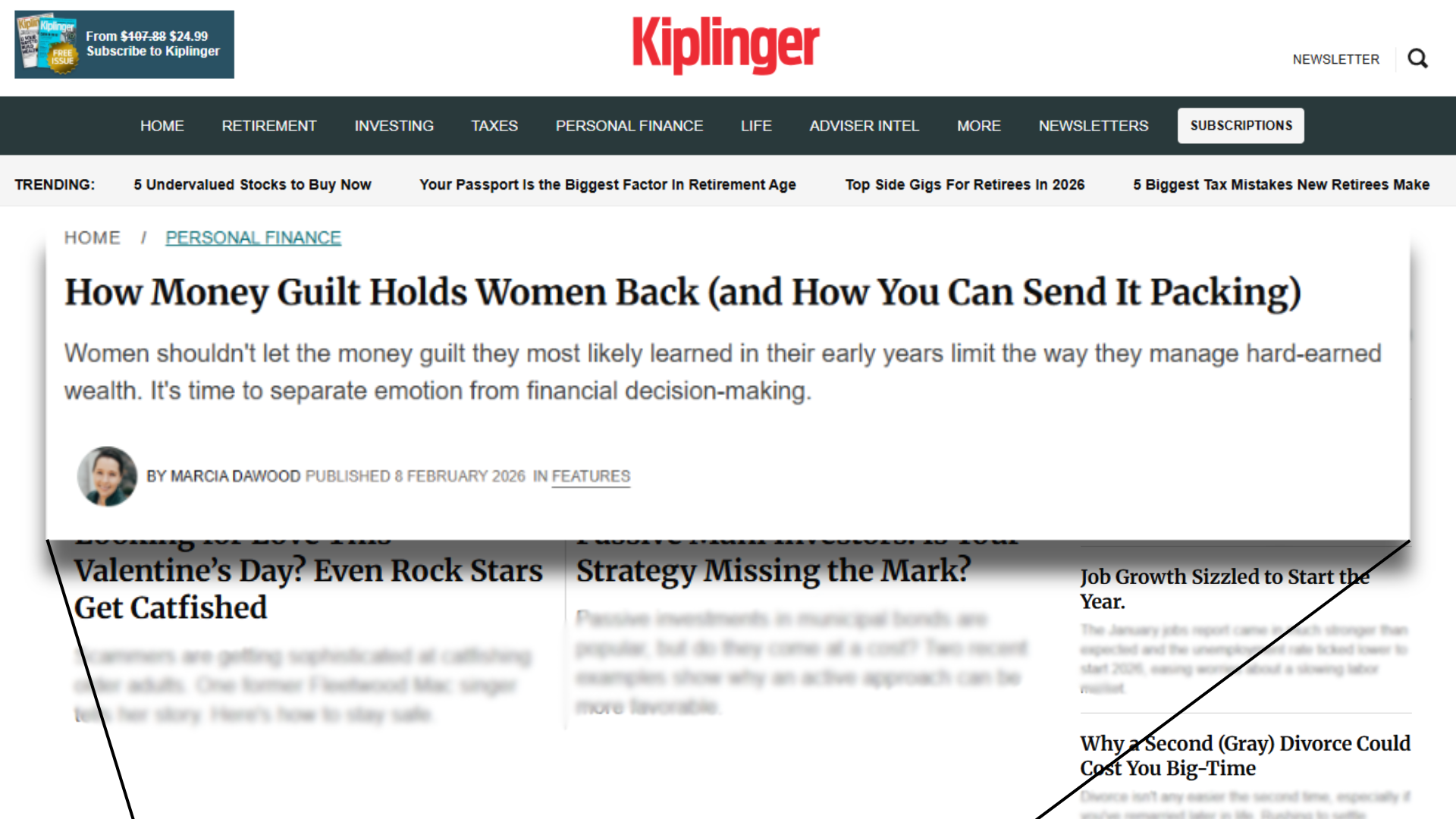How Money Guilt Holds Women Back (and How You Can Send It Packing) - Kiplinger Article