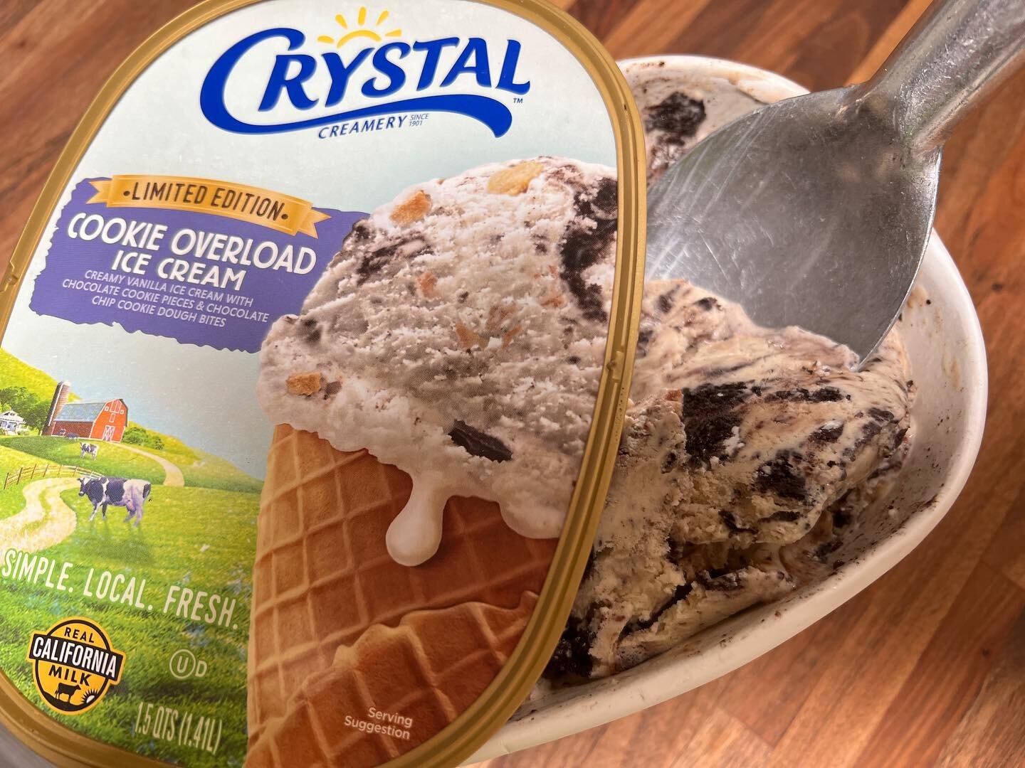 Happy ice cream sundae day! Beat the heat by starting with a scoop of @crystalcreamery Cookie Overload Ice Cream! Cookies&hellip; cookie dough&hellip; Crystal Creamery ice cream? Yes please! You&rsquo;ll find this flavor for a limited time so get it 