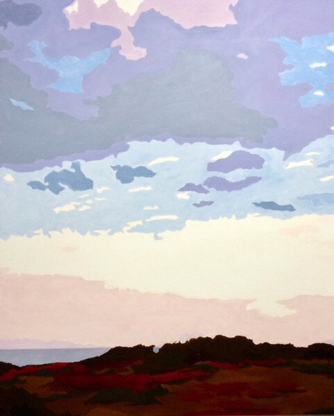 Heath to North Sea 76 x 61 oil on canvas click here for enquiries