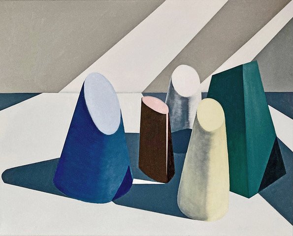  Tribute to Caroline Grey - Ceramic Forms 1 40.6 x 50.8 oil on canvas   click here for enquiries  