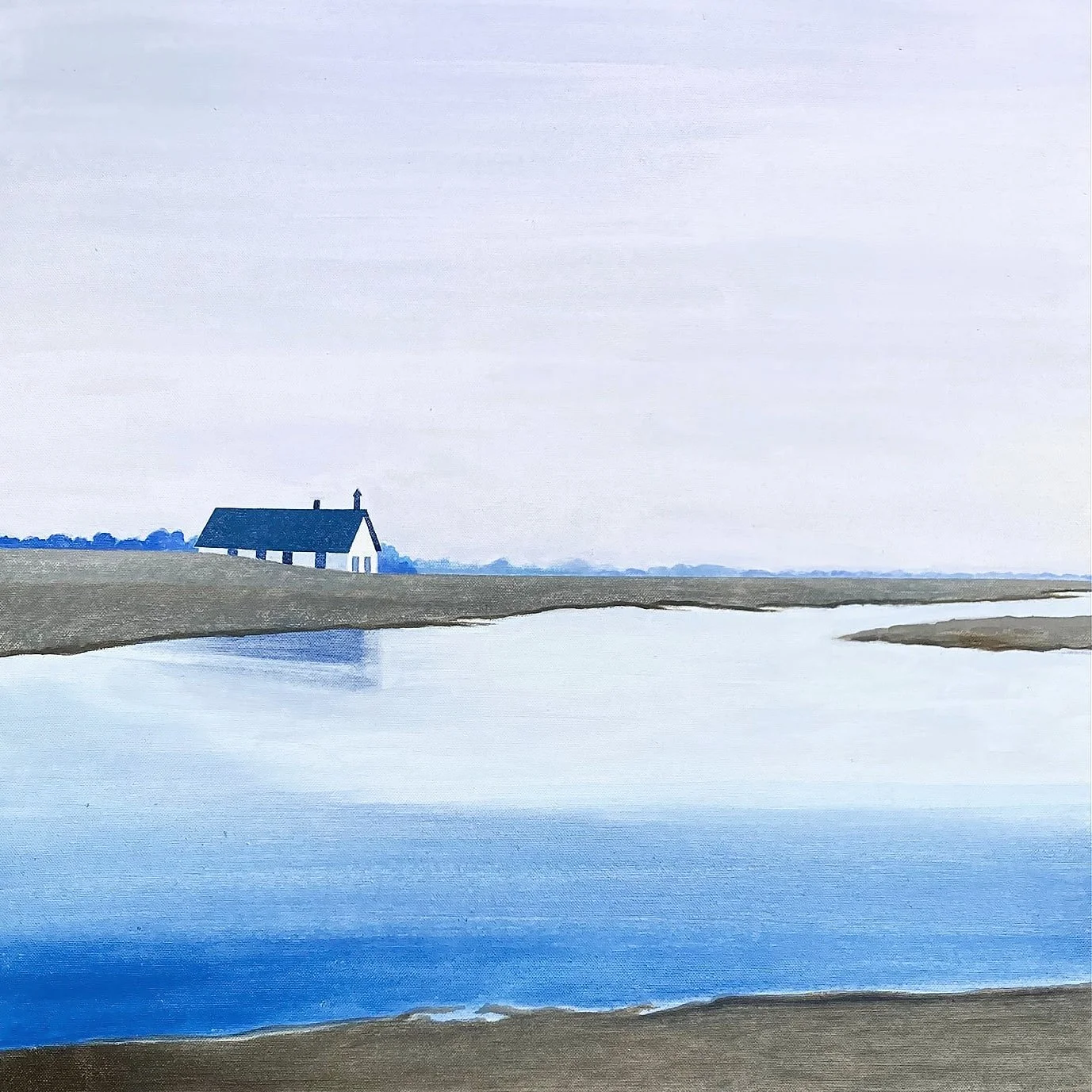  Morning Calm - Shingle Street 60cm x 60cm Oil on canvas   click here for enquiries  