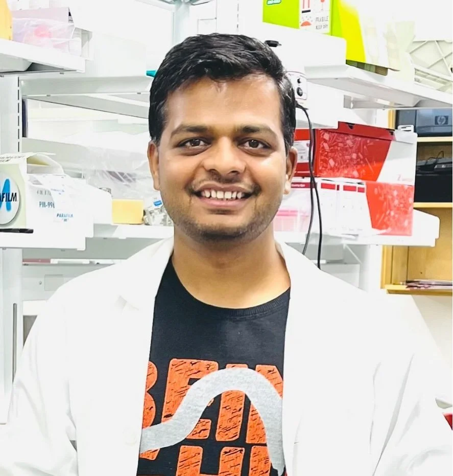 ⭐️Post doc spotlight ⭐️ Our new post doc - Himanshu Mali! 
Himanshu received his BS, MS, and PhD in Microbiology from Sardar Patel University, India. His Doctoral work focused on the genetic engineering of metallohydrolase to improve the detoxificat