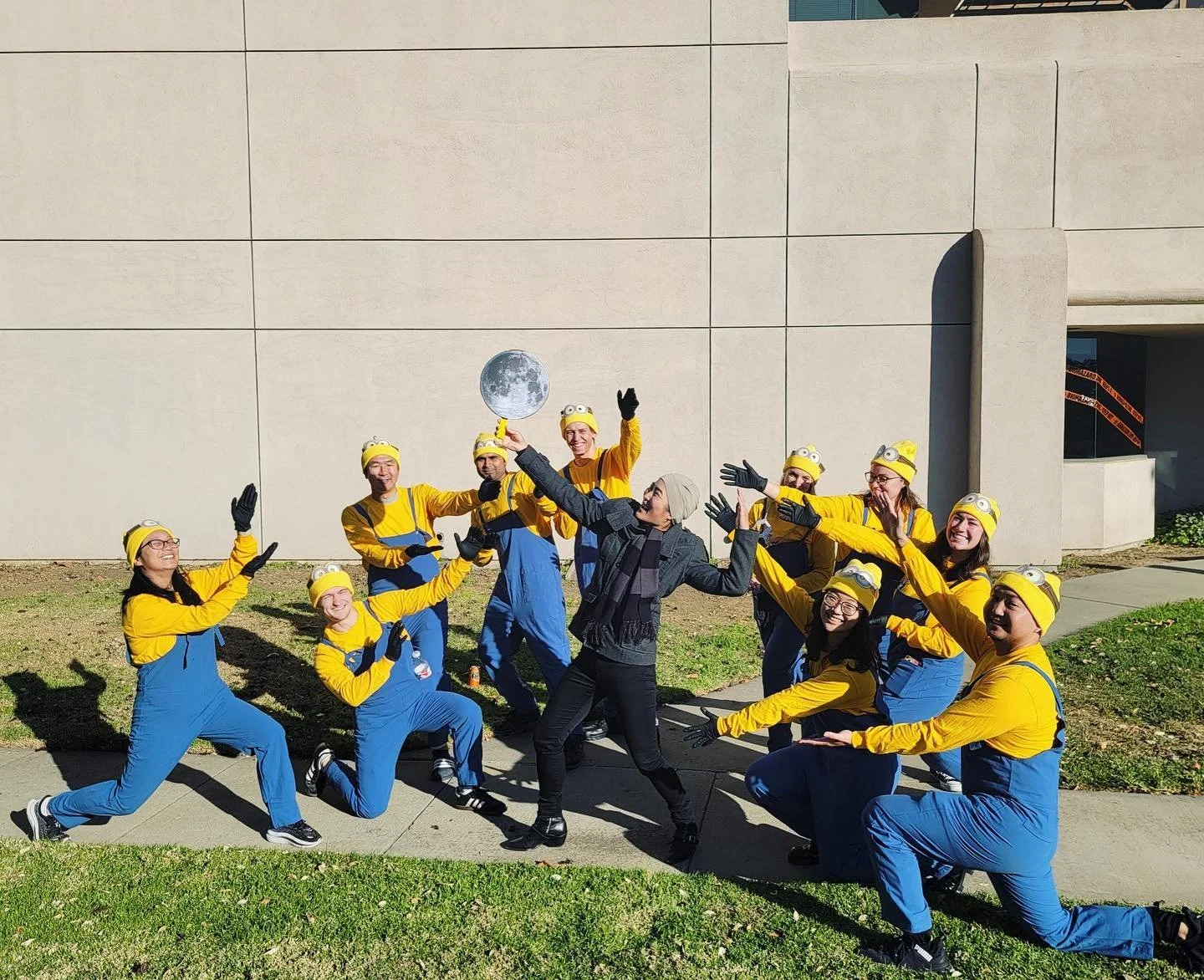 Happy Halloween from Kim Lab!!! 🎃 And yes we successfully stole the moon 🍌🌝