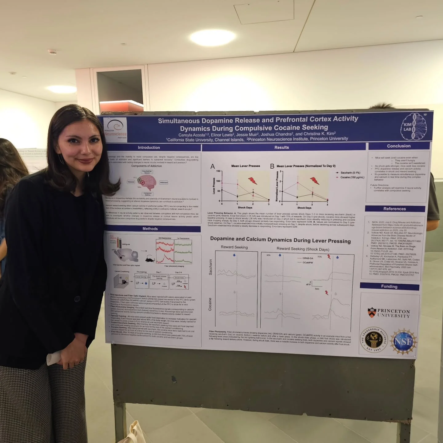 Congrats to Careyla on completing their summer internship in the Kim Lab with the Princeton Neuroscience Institute Summer Internship Program! Team CarElly (Careyla/Elly) were unstoppable and all the work culminated in this amazing poster! We will mis
