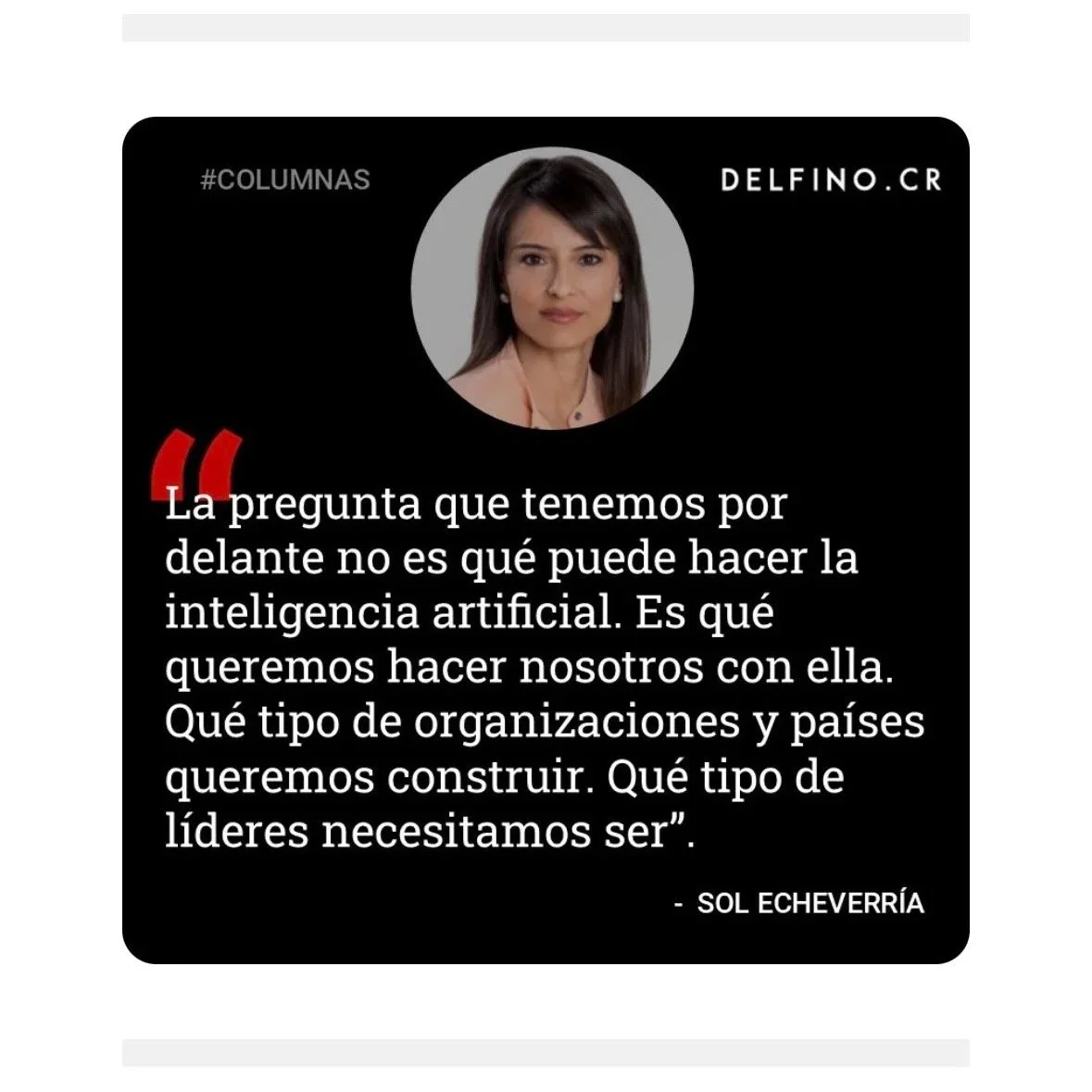 La inteligencia artificial no es un problema tecnológico