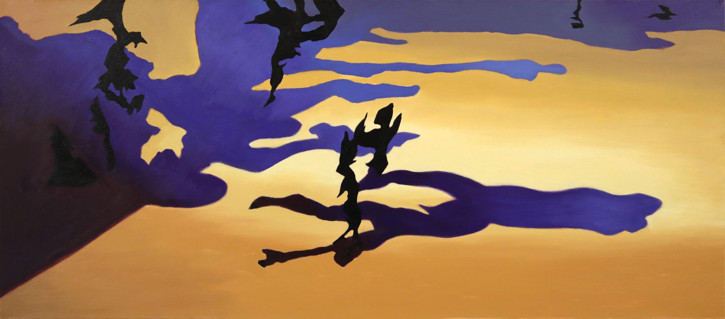 Shadow of Hugh Grant. Oil on canvas. 17.5x40 inches. 2021.