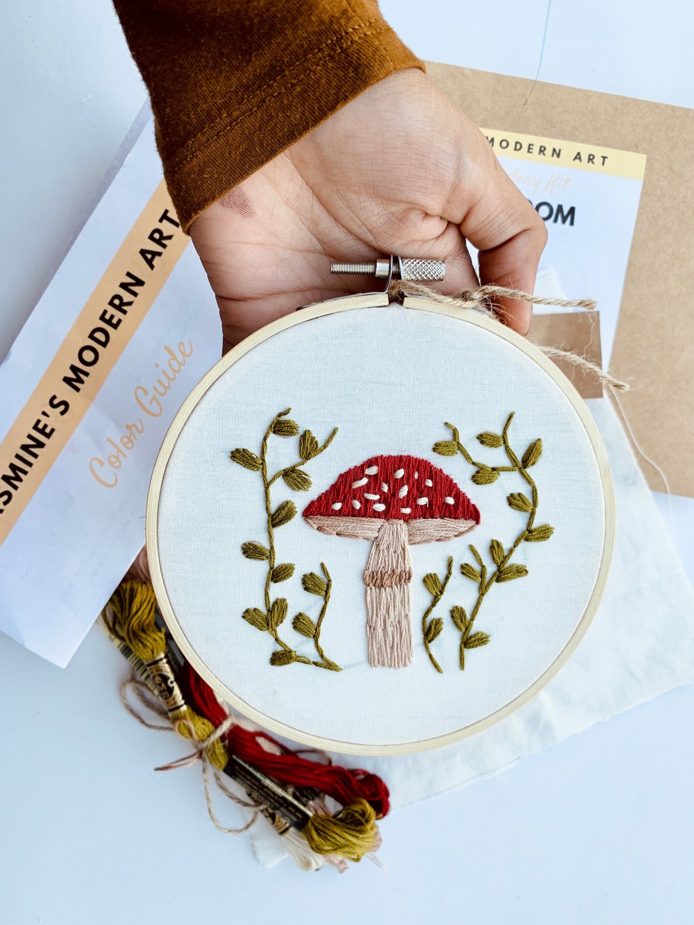 Mushroom Embroidery Hoop