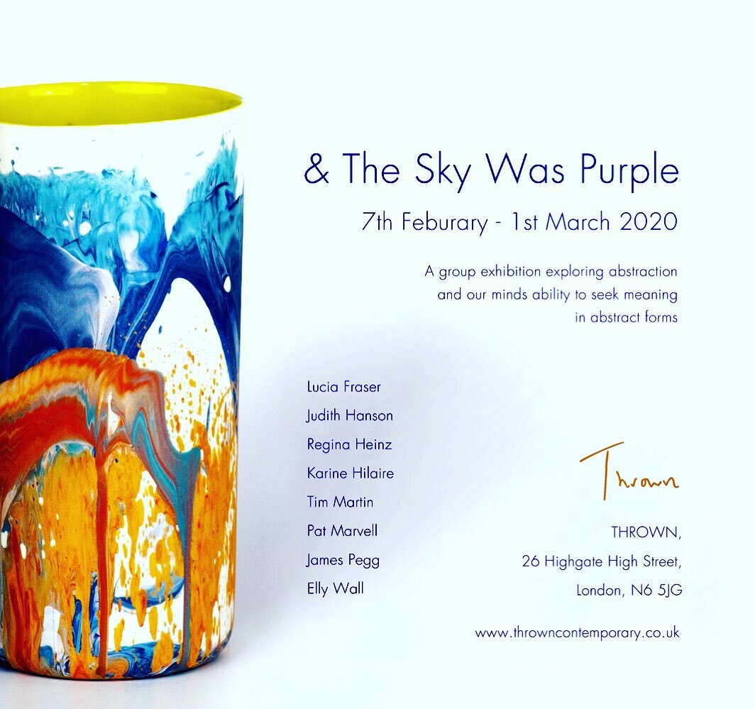 I am so thrilled to be part of the first exhibition of the year @thrown_contemporary 
A group exhibition exploring abstraction and our minds ability to seek meaning in abstract forms.
7th February - 1st March 
Private view on Thursday 6th 6.30 - 9 pm