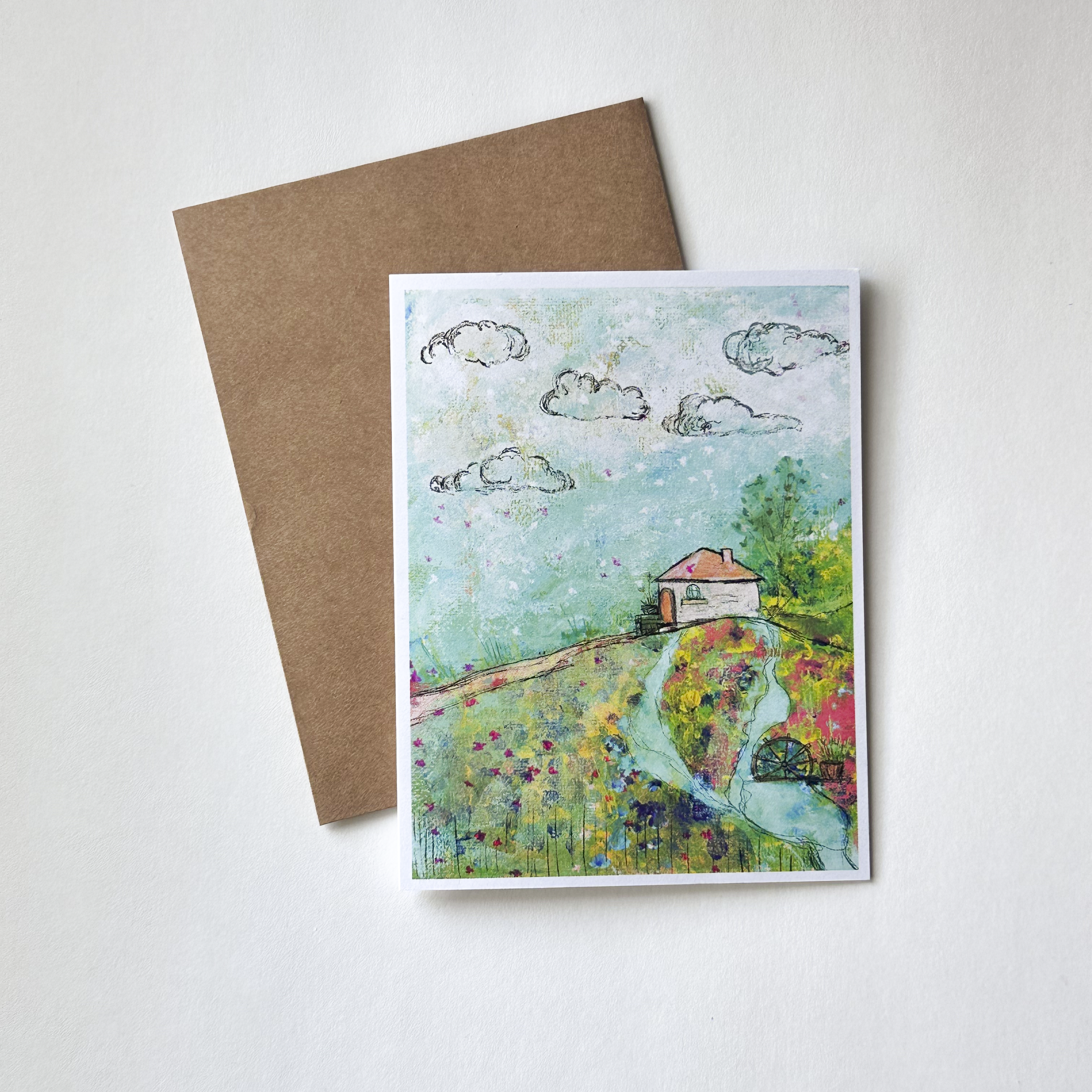 Painted Cottage - Greeting card