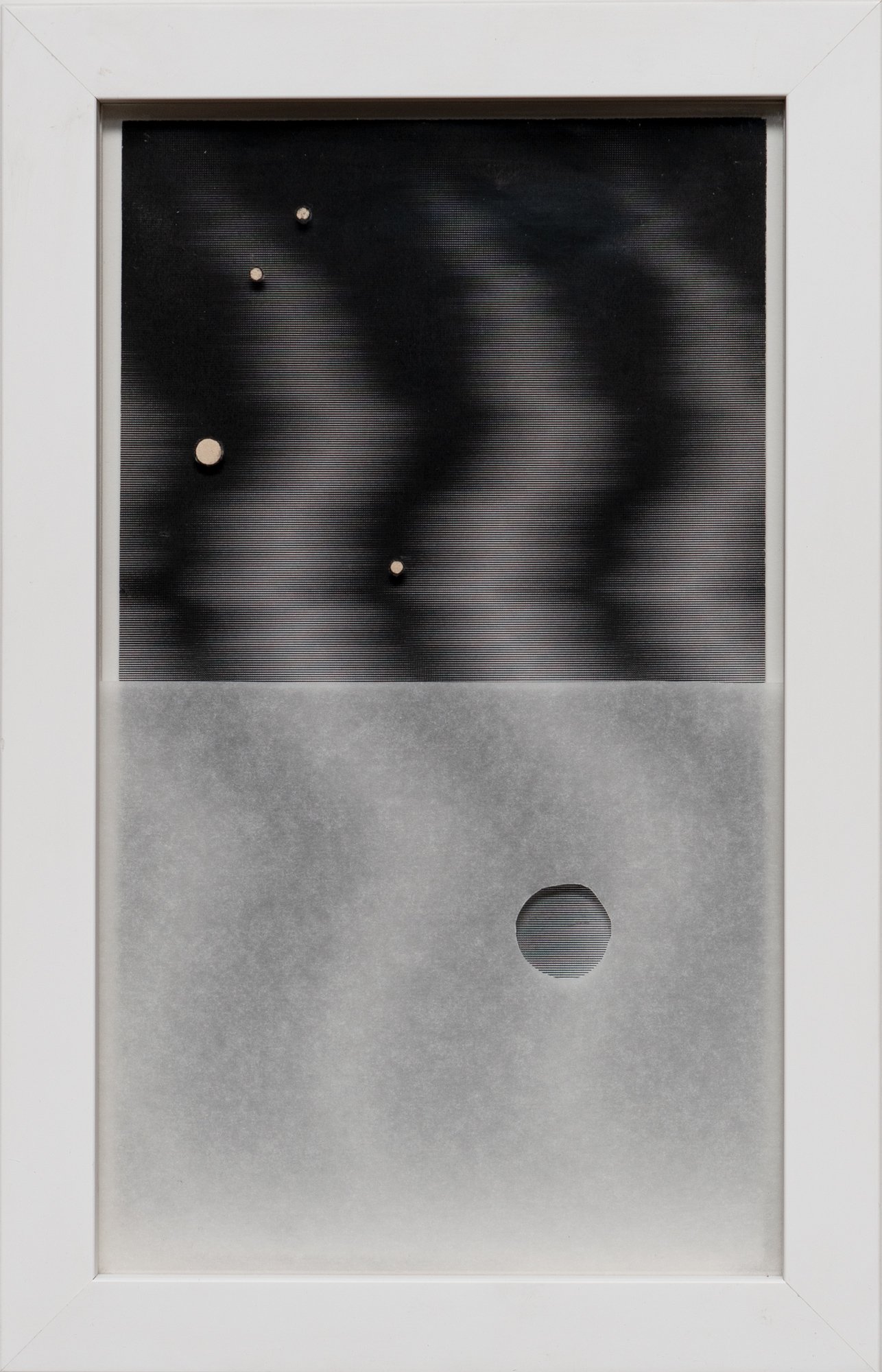    Untitled Construction #2   2013, inkjet print, vellum, glass 7.5” x 10.5” 