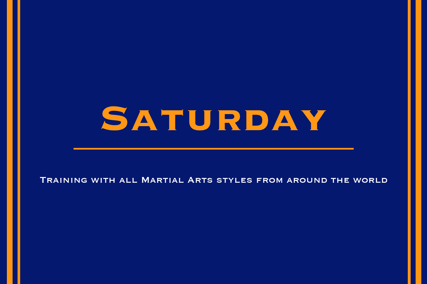 Training of all Martial Arts Styles with hand-picked instructors from around the world!