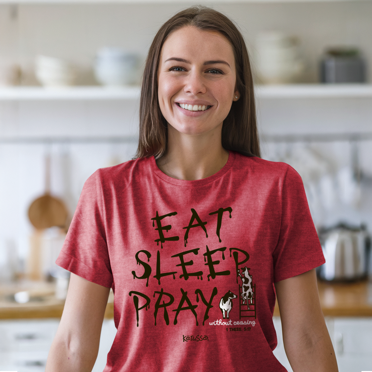 Eat Sleep Pray - APT5009 - Heather Red - Gildan - MODEL2.png