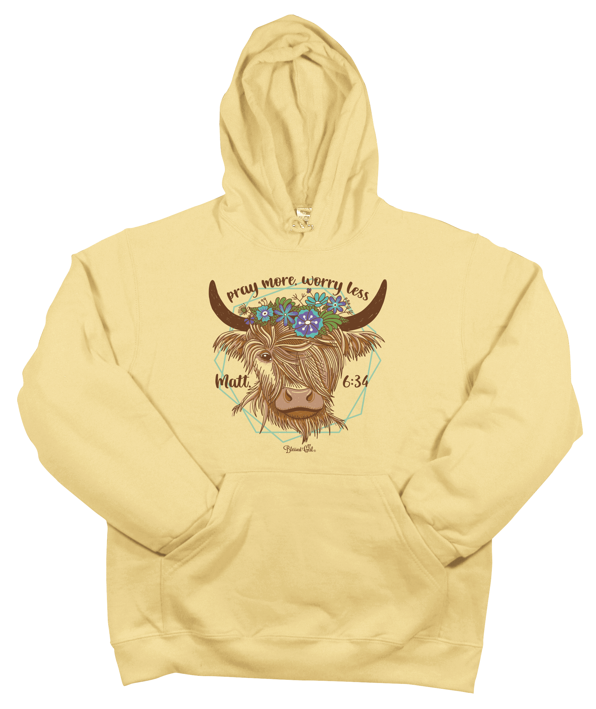 Pray More - Pale Yellow - 7401.png