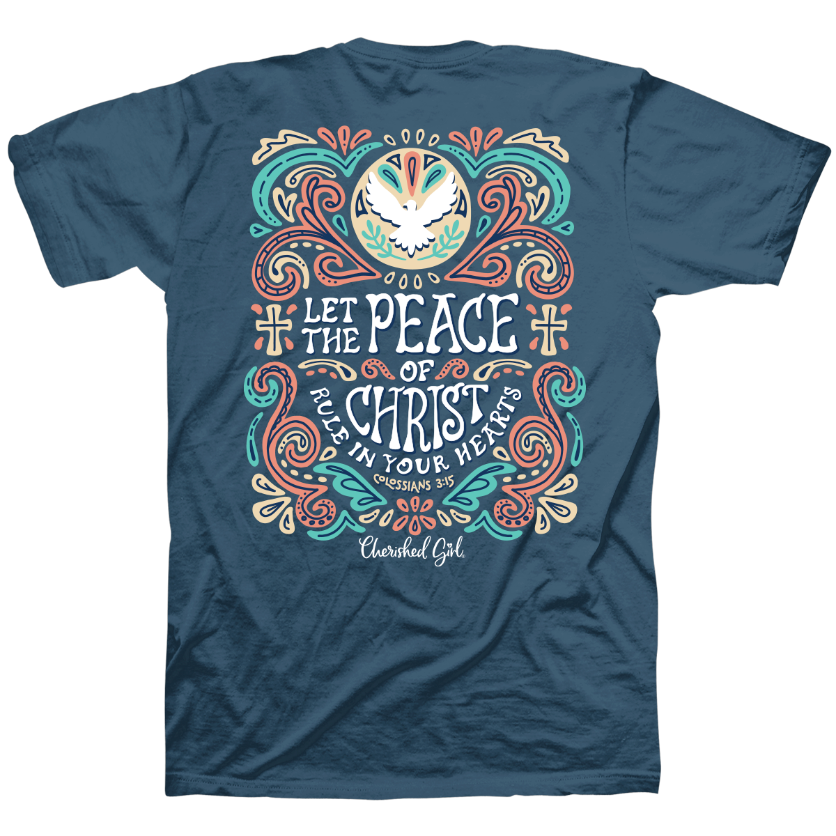 Peace of Christ - CGA4833 - Indigo Blue - Back - Gildan.png