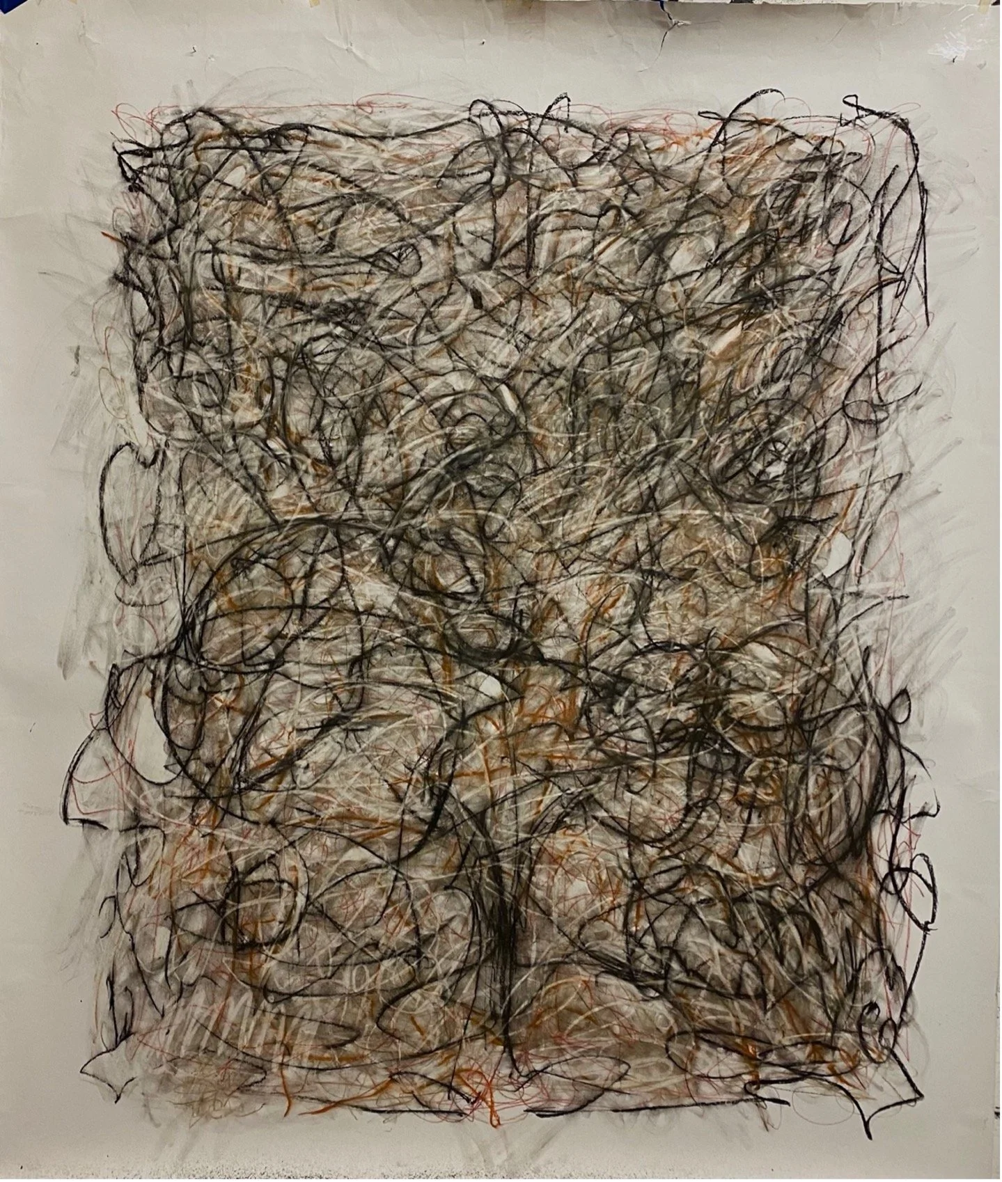 Familiar Rhythm
53"x65"
Charcoal, chalk, eraser on paper