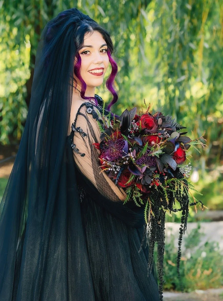WOW! I love this first photo

These photos are amazing! I was such an honor to get to do one of my earliest childhood best friends wedding flowers.

It was for sure a color pallet I don't get to see very often and I was 100% up for the challenge. We 