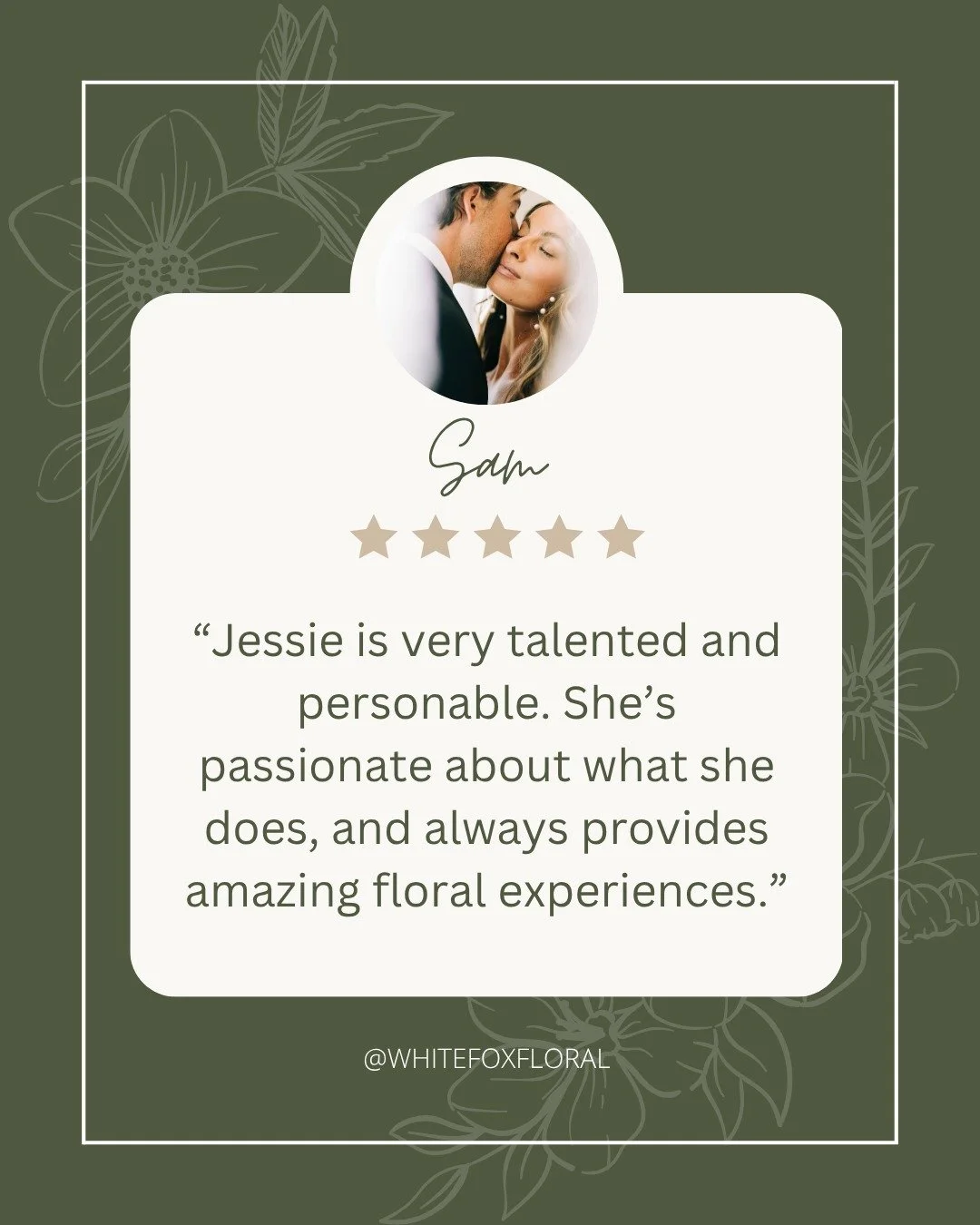 Five Start reviews are always appreciated as wedding vendors!

I am so grateful for everyone who takes the time to do it. THANK YOU! 

I love what I do and cant wait to be part of all the weddings coming up this summer! It is so fun!

If you need a w