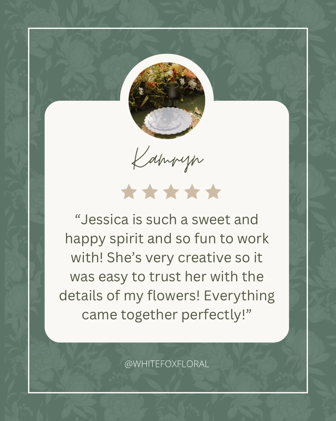 Five stars! Thank you! 🤩

I love being a wedding Florist! I&rsquo;m so excited to brach out a little bit and do mentorship&rsquo;s along with selling flowers weekly to the public from our little farm!

If you&rsquo;re interested in my mentorships DM