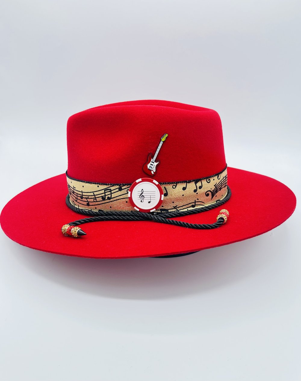 Red Guitar Fedora (Size L) — Kurtz Trends