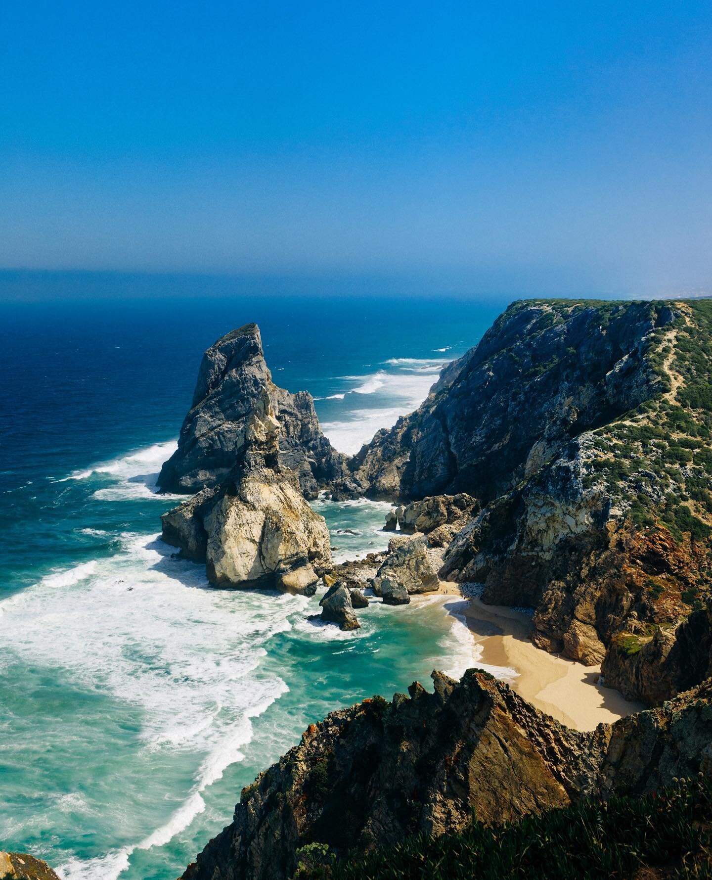 Cabo da Roca in Sintra Mountains of Portugal - the western most point in Europe.⁠
⁠
As I gather my thoughts on what the past week was like...an amazing opportunity and experience shooting @sammmonte + @arseniogs wedding in Portugal, an experience tha