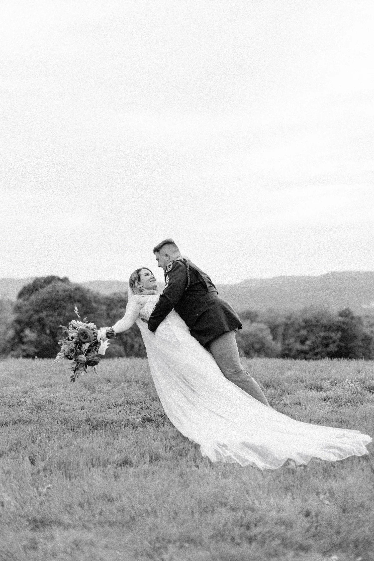 photograph of wedding couple at the garrison