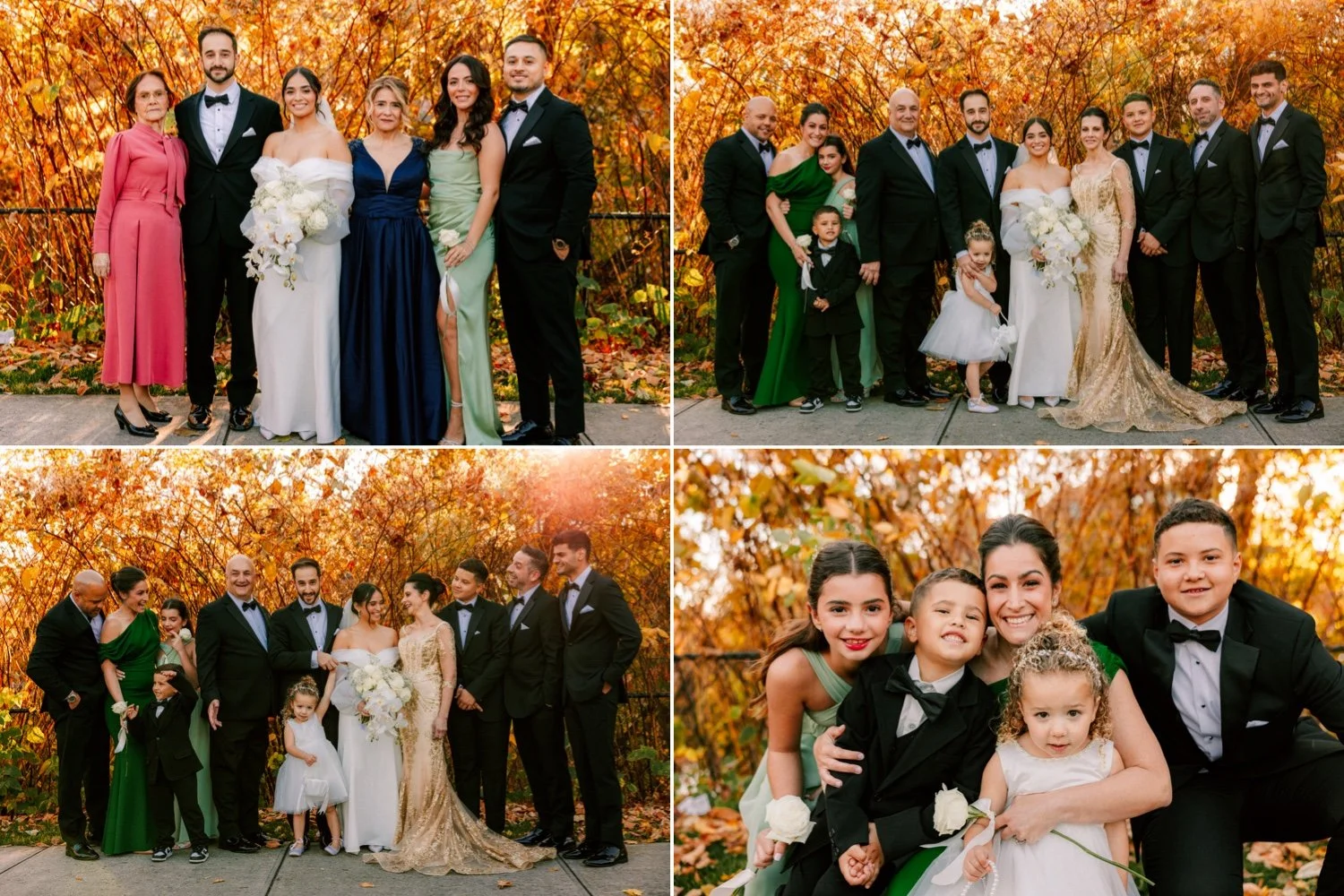 timeless family photographs for november autumn wedding at the roundhouse in beacon ny