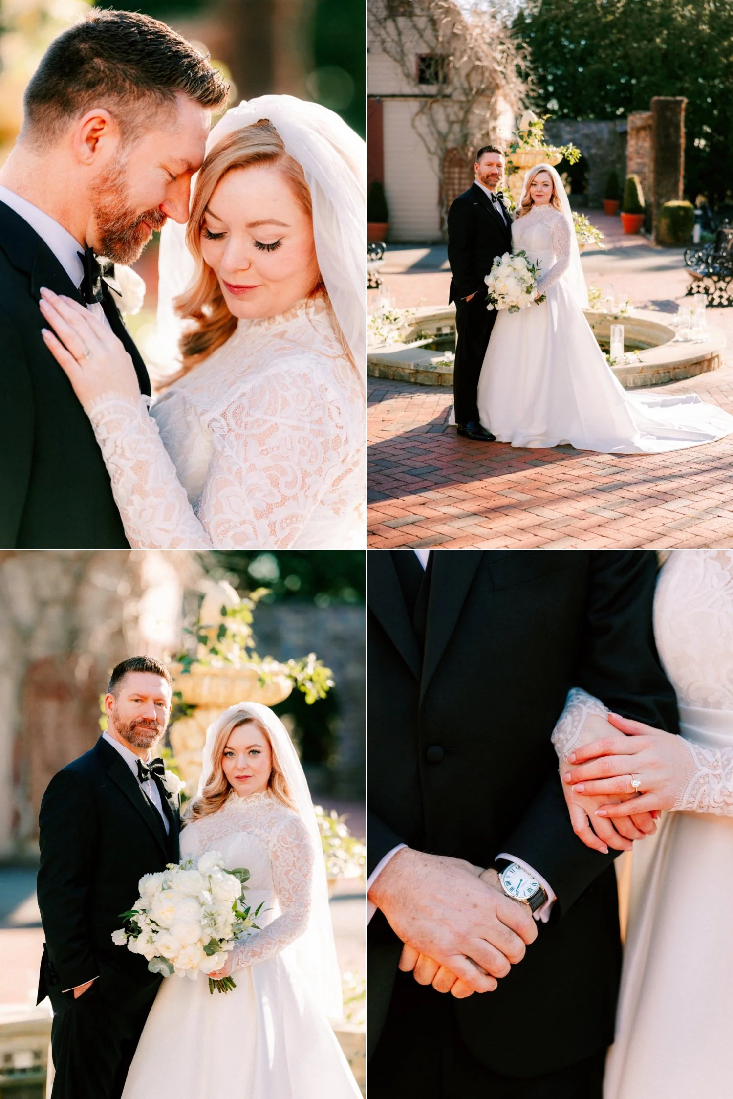 timeless wedding photographs of couple at the ashford estate