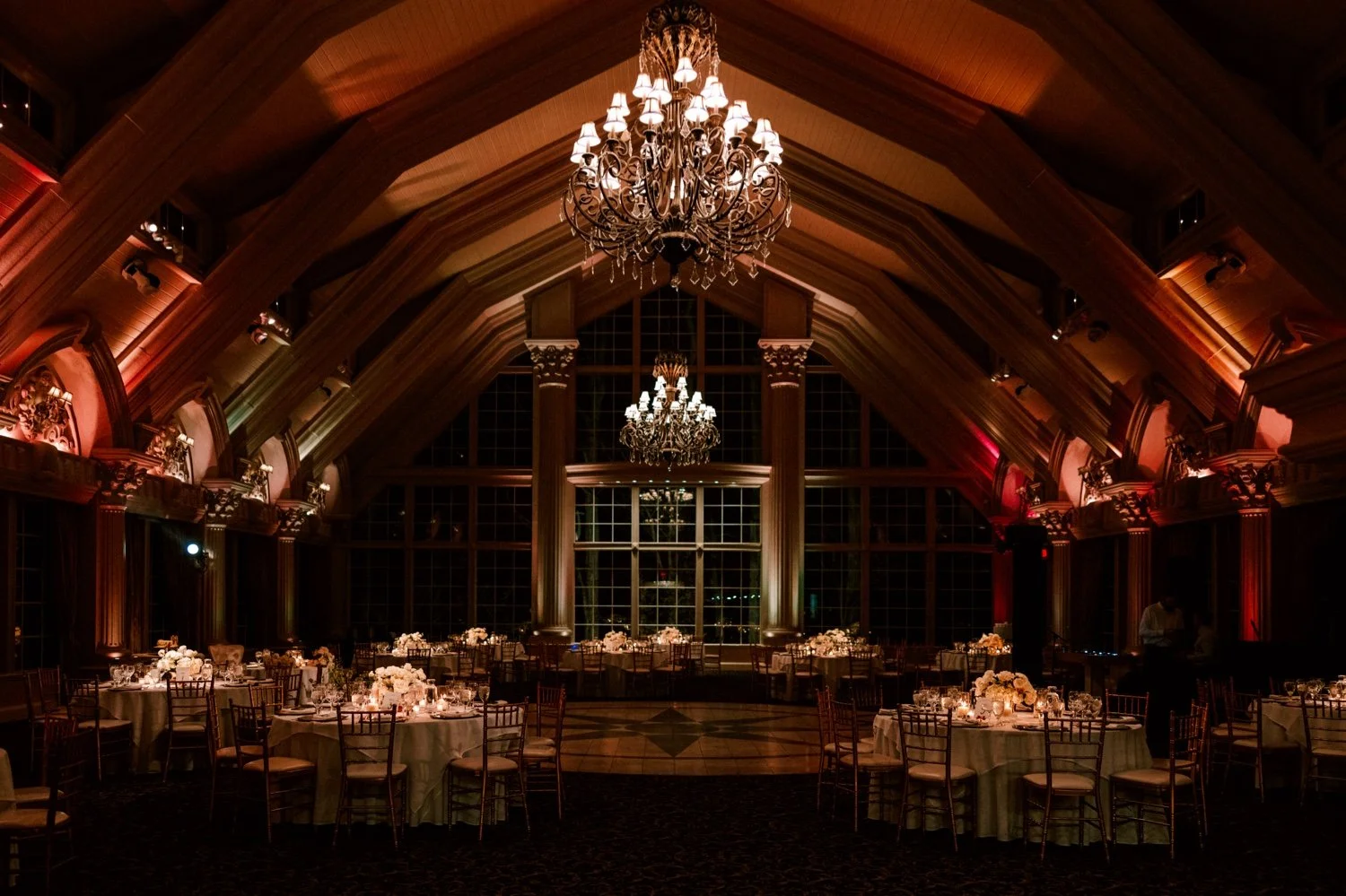 wedding reception decor at the ashford estate