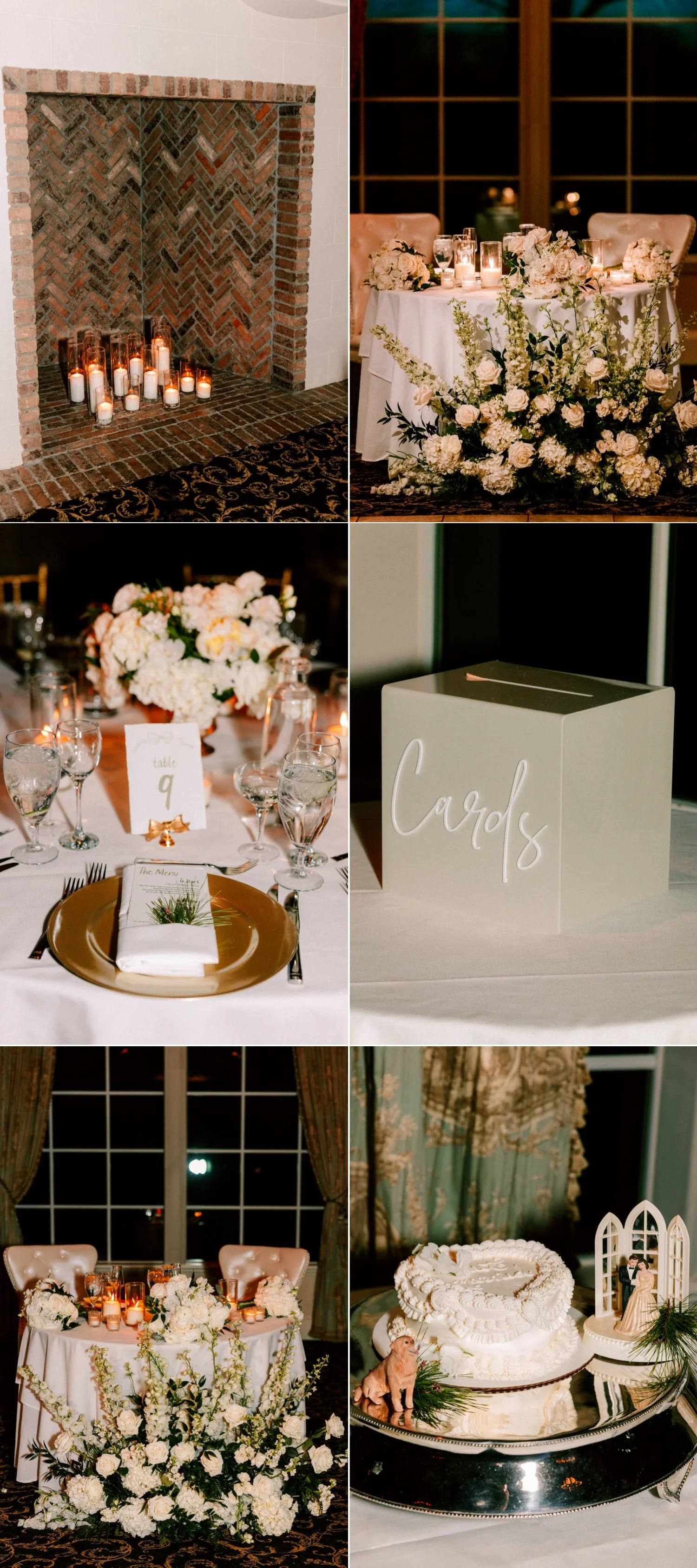 flash photograph details of wedding reception details and cake at the ashford estate
