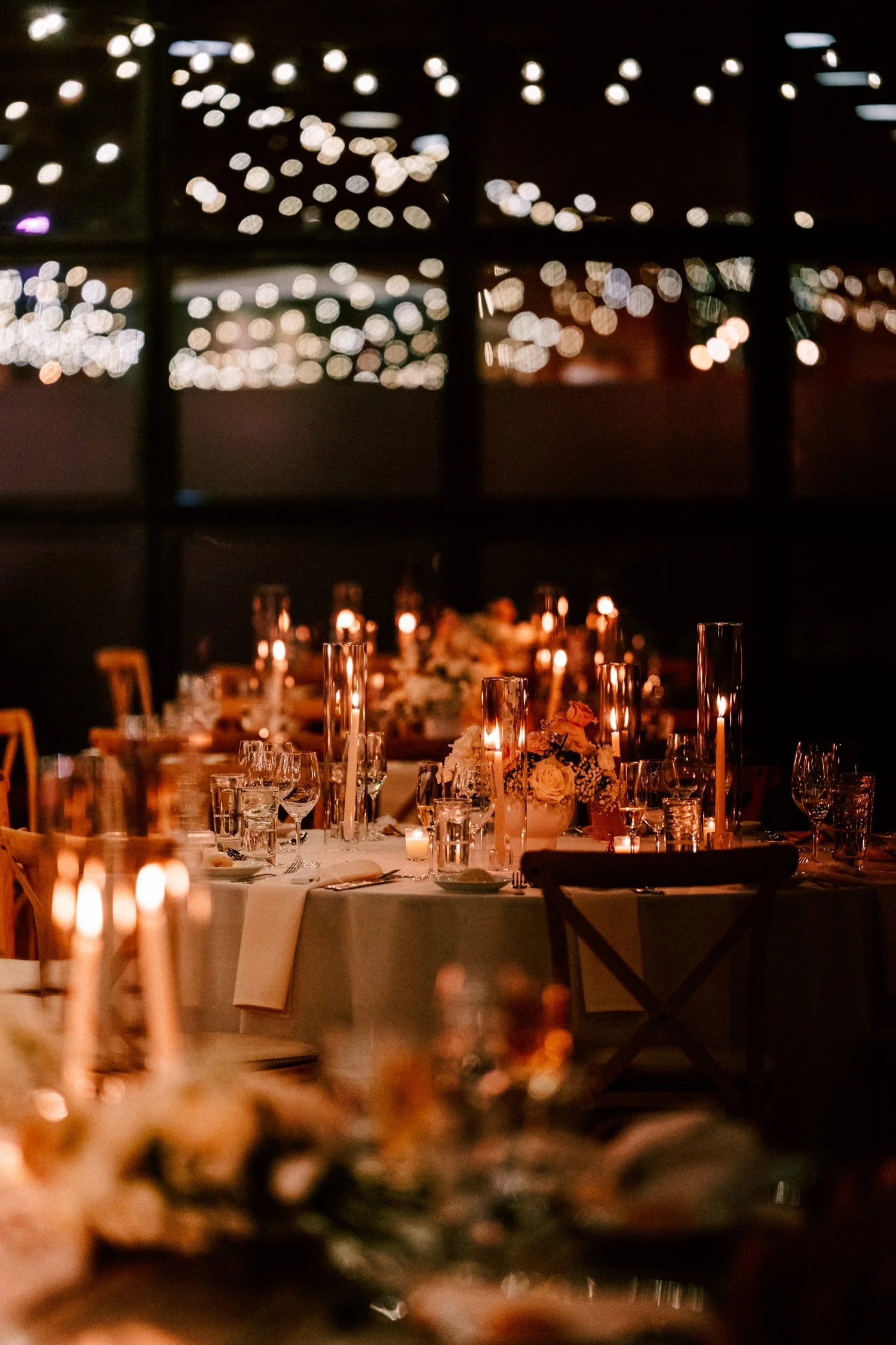  wedding reception florals candles and decor by wildblooms bridal at city winery hudson valley  