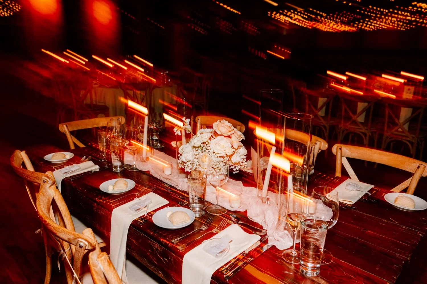  winter wedding florals and taper candles by wild blooms bridal at city winery hudson valley 